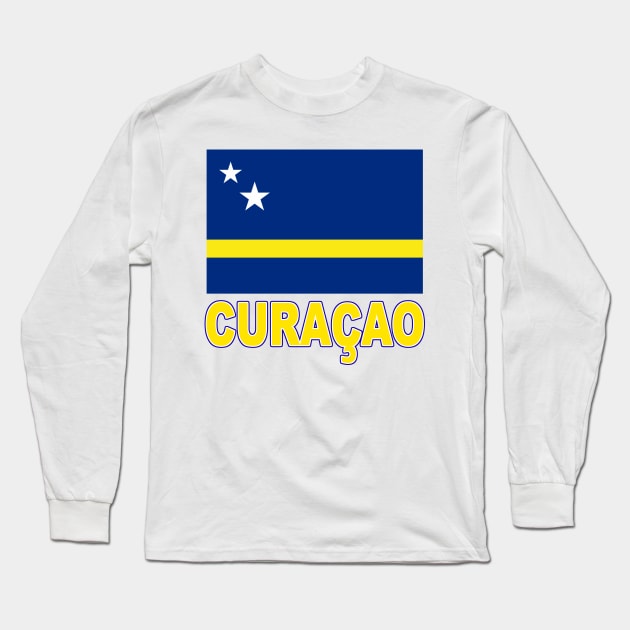 The Pride of Curacao - Island Flag Design Long Sleeve T-Shirt by Naves